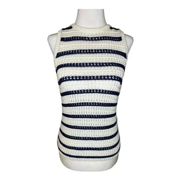 NEW Madewell Women’s XS Crochet-Knit Crewneck Sweater Tank *NWT - Picture 2 of 10